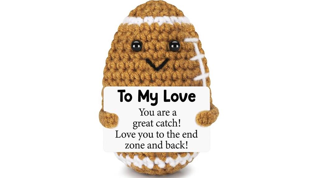 crochet football i love