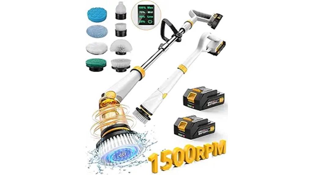 electric scrubber two batteries