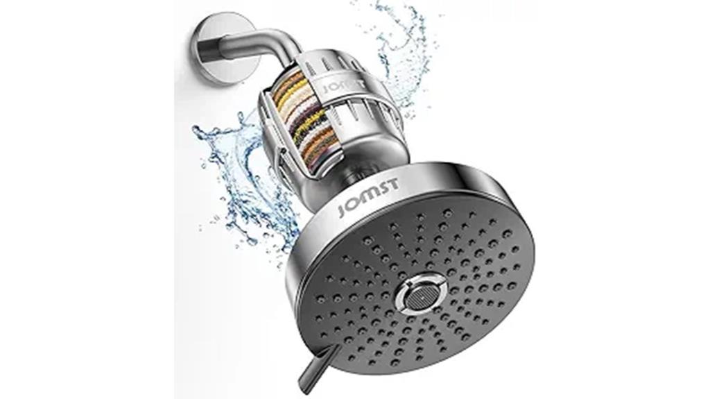 filtered pressure boosting shower
