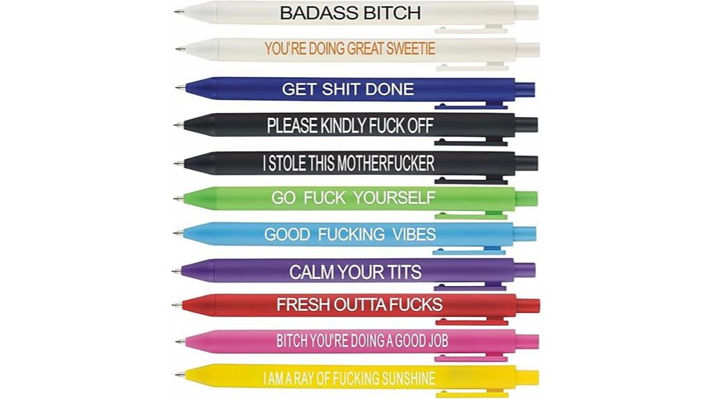 funny weekday swear pens