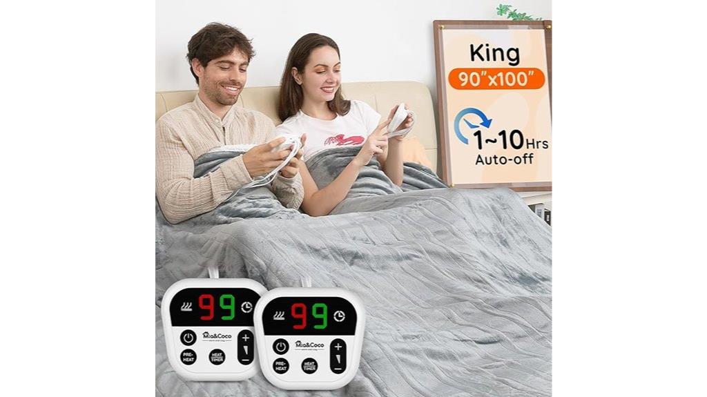 gray king electric blanket