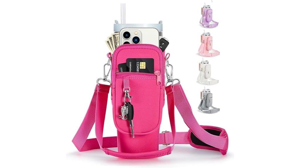neoprene bottle carrier with phone