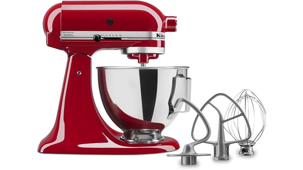 red 4 5 qt stand mixer