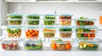 top glass meal storage