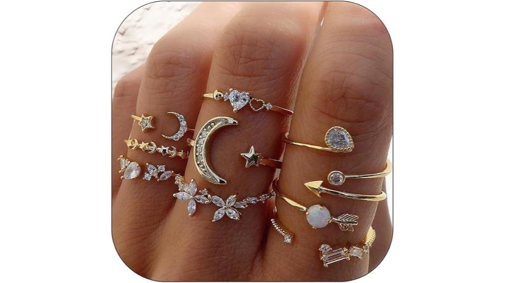 trendy gold jewelry set