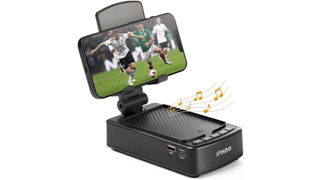 wireless phone holder speaker