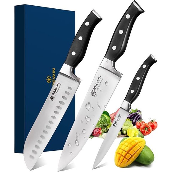 Brewin 3-Piece Japanese Chef Kitchen Knife Set