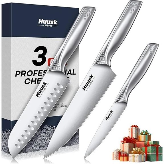 Huusk 3-Piece Japanese Stainless Steel Knife Set