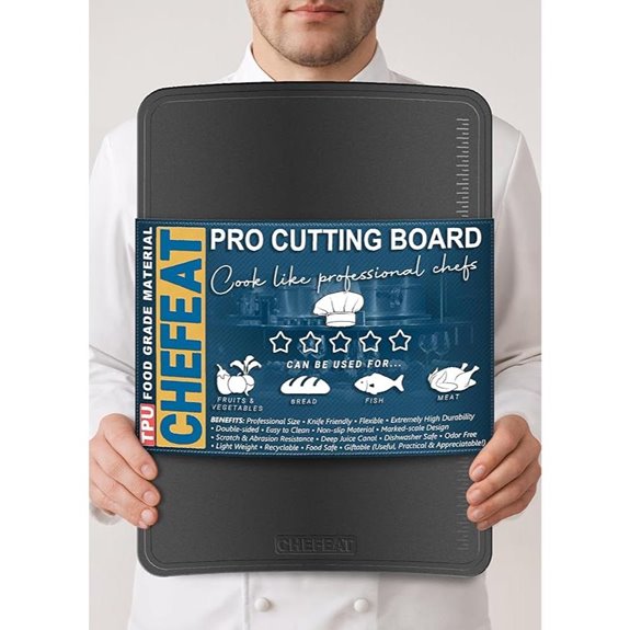 Extra Large Flexible TPU Cutting Board with Juice Groove