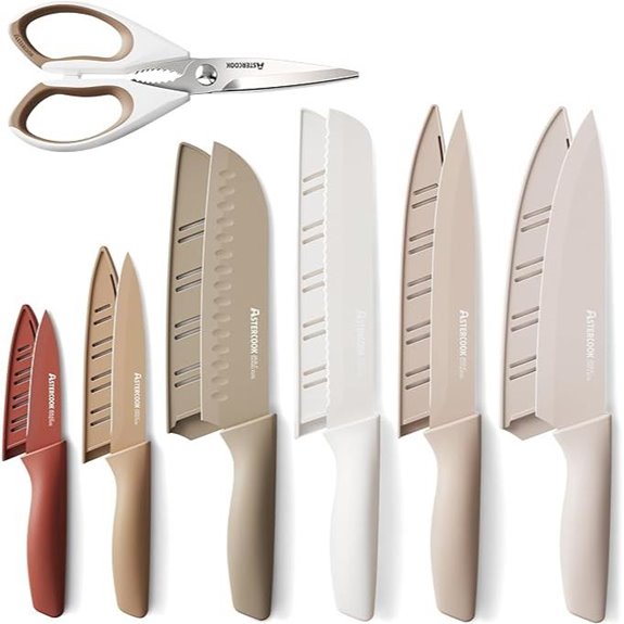 Astercook 13-Piece Kitchen Knife Set with Blade Guards
