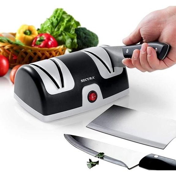 Secura 2-Stage Electric Knife Sharpener with Guides