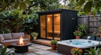 backyard outdoor sauna design