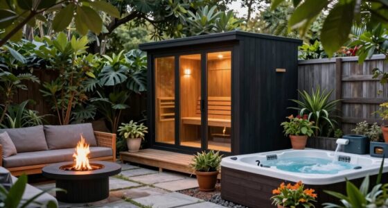 backyard outdoor sauna design