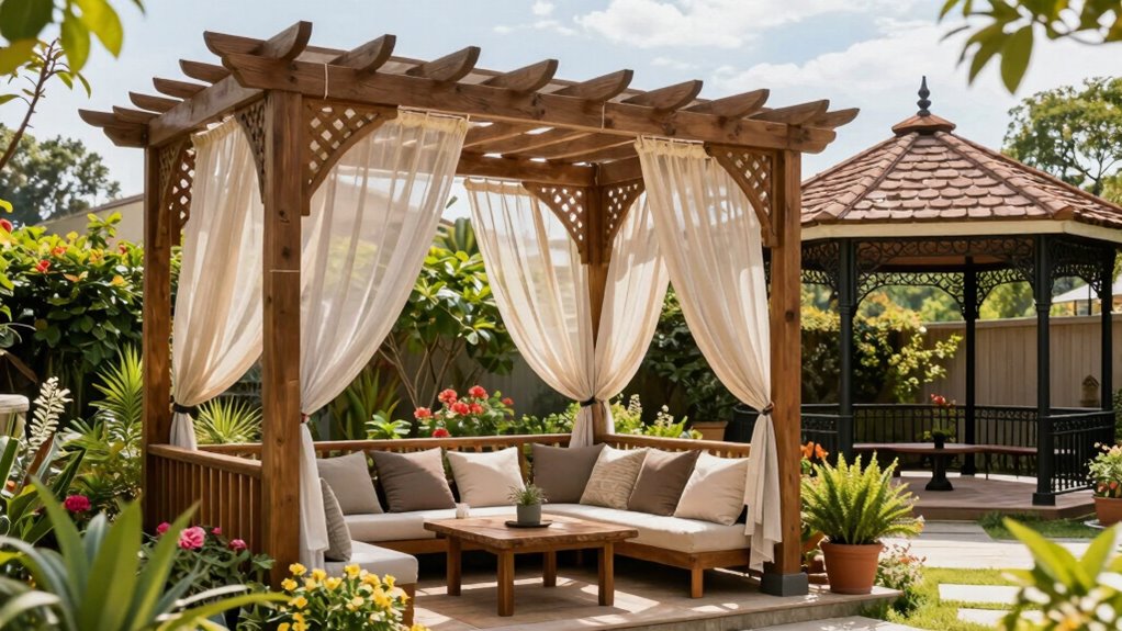 backyard sanctuary with lighting