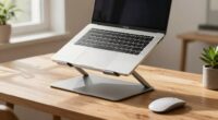 ergonomic laptop workspace setup