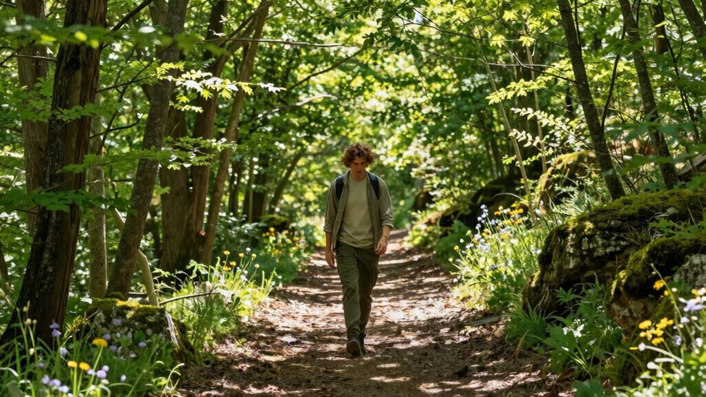 mindful walking clears mental clutter