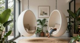 modern hanging reading nook