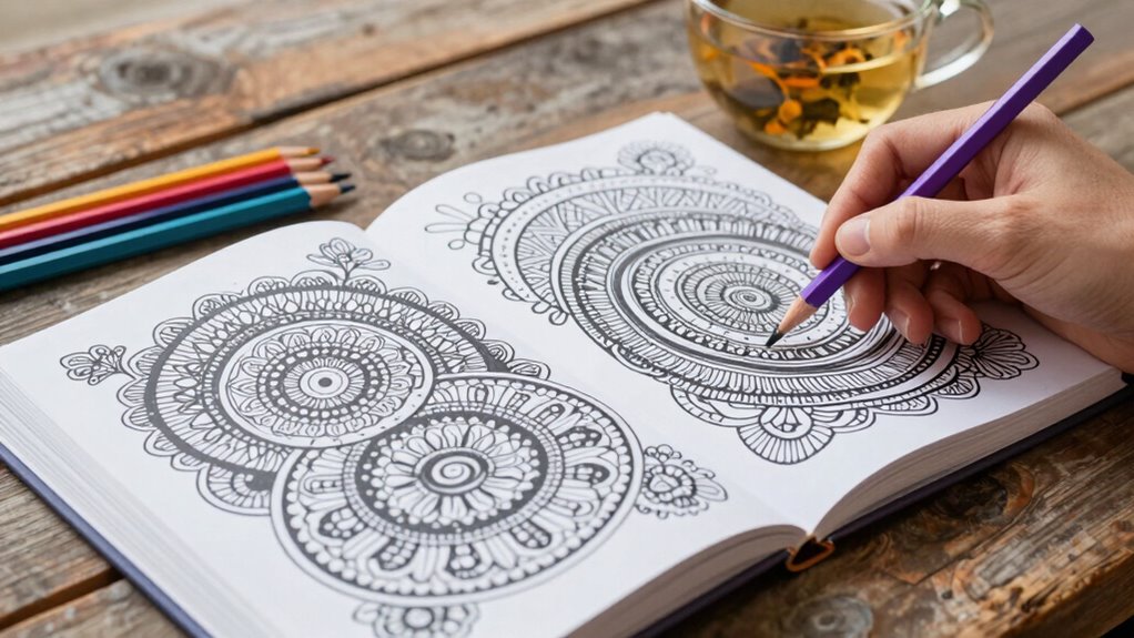relaxing artistic mindfulness activity