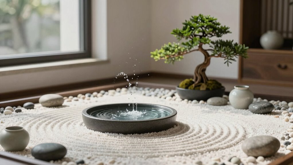 serene desk water features