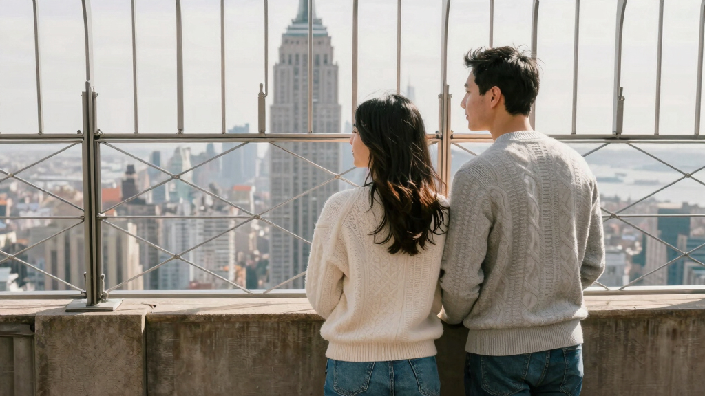 Couple On Empire State Building